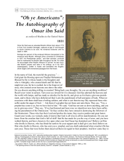 Omar ibn Said - National Humanities Center