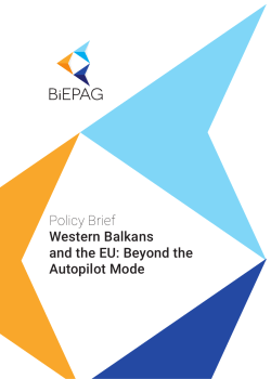 Policy Brief Western Balkans and the EU: Beyond the Autopilot Mode