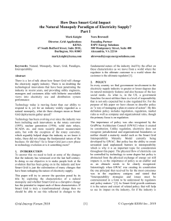 How Does Smart Grid Impact the Natural Monopoly