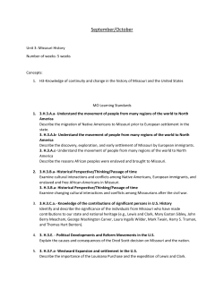 Unit 3: Missouri History