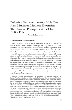 Enforcing Limits on the Affordable Care Act`s