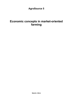 Economic Concepts in Market-Oriented Farming