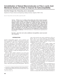 Immobilization of Natural Macromolecules on Poly-L