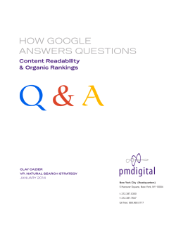 How Google Answers Questions: Content Readability