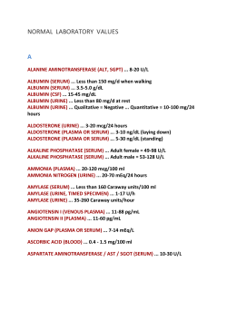 normal laboratory values a