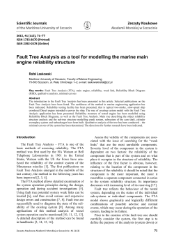 Fault Tree Analysis as a tool for modelling the marine main engine