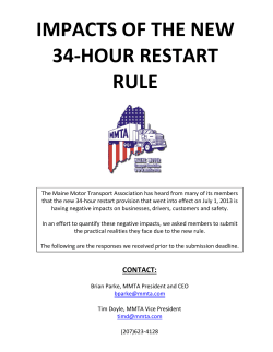 impacts of the new 34-hour restart rule