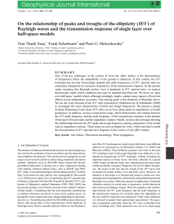 of Rayleigh waves and the transmission response of single layer