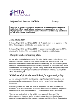 Independent Assessor Bulletin Issue 31 Stats and Facts Olympics