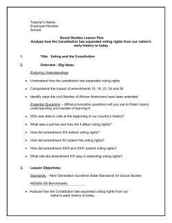 Law Studies Lesson 12- Voting - socialsciences dadeschools net