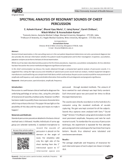 spectral analysis of resonant sounds of chest percussion