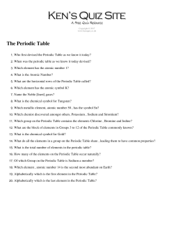 The Periodic Table