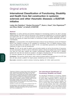 International Classification of Functioning, Disability and Health