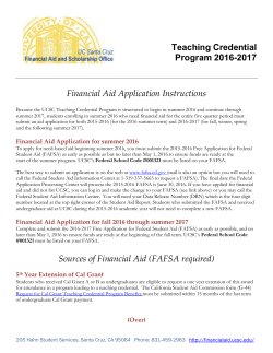 2016-17 Financial Aid Application Instructions