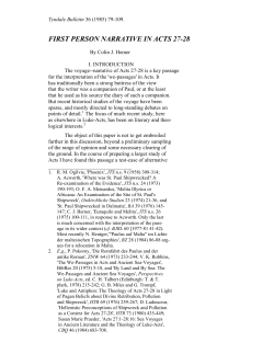 first person narrative in acts 27-28