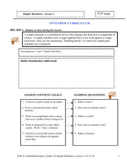 LE1 Force work friction lesson