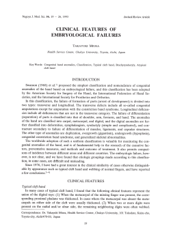 CLINICAL FEATURES OF EMBRYOLOGICAL FAILURES