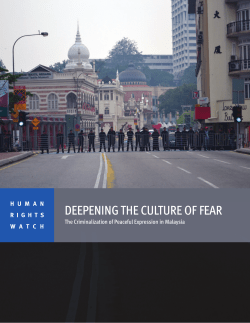 deepening the culture of fear