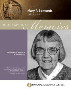 Mary P. Edmonds - National Academy of Sciences