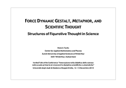 FORCE DYNAMIC GESTALT, METAPHOR, AND SCIENTIFIC