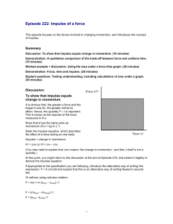 Impulse Of A Force - Teaching Advanced Physics