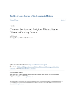 Cesarean Section and Religious Hierarchies in Fifteenth