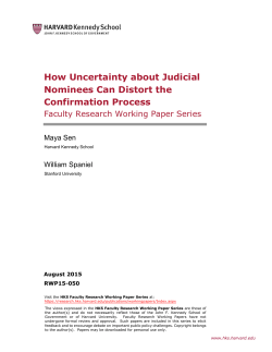 How Uncertainty about Judicial Nominees Can Distort the
