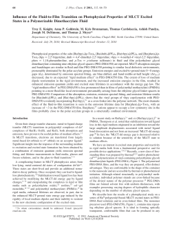 Influence of the Fluid-to-Film Transition on Photophysical Properties