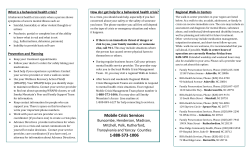 Mobile Crisis Services 1-888-573-1006