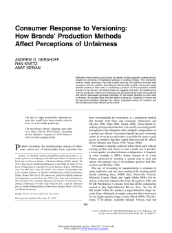 Consumer Response to Versioning