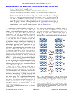 Enhancement of the transverse conductance in DNA nucleotides