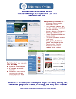 Flyer - Encyclopedia Britannica