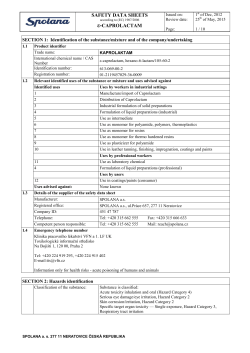 SECTION 1: Identification of the substance/mixture and of
