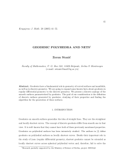 Geodesic polyhedra and nets