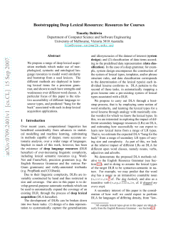 Bootstrapping Deep Lexical Resources: Resources for Courses