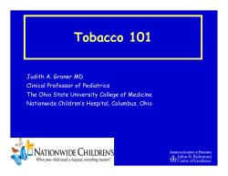 Secondhand tobacco smoke and children: at the frontlines