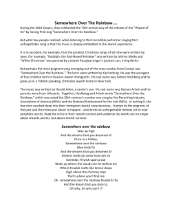 Somewhere Over The Rainbow.