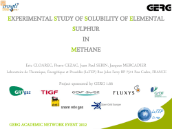 Experimental studies of solubility of elemental sulphur in