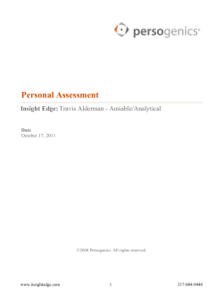 Personal Assessment