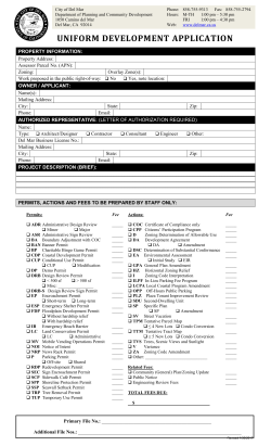 Administrative Design Review Application Packet