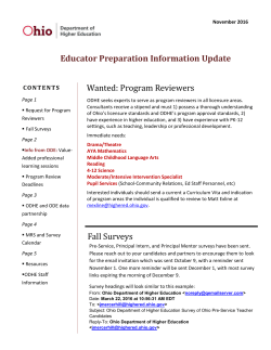 November 2016 - Ohio Higher Ed