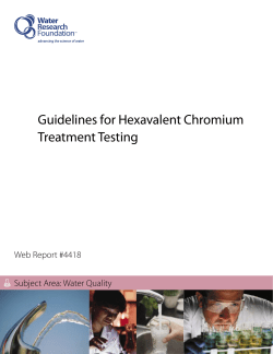 Guidelines for Hexavalent Chromium Treatment Testing