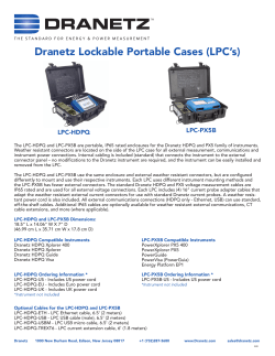 Dranetz Lockable Portable Cases (LPC`s)