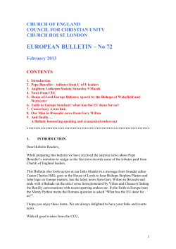 EUROPEAN BULLETIN &ndash; No 72