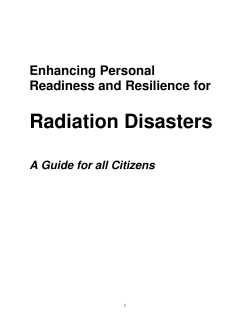 Enhancing personal readiness and resilience for radiation disasters