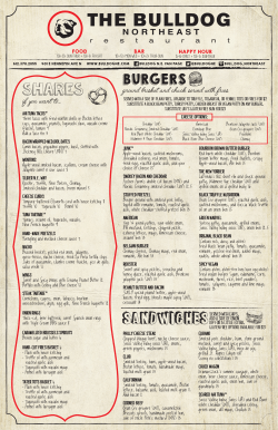 MENU - The Bulldog Northeast