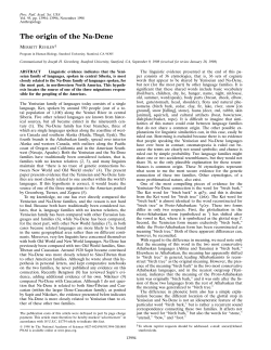 The origin of the Na-Dene