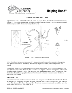 gastrostomy tube care gastrostomy tube care