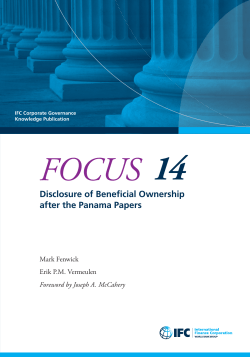 Disclosure of Beneficial Ownership after the Panama Papers