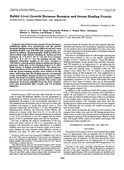 Rabbit Liver Growth Hormone Receptor and Serum